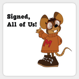 Albert Mouse Letter to Santa...Signed, All of Us Sticker